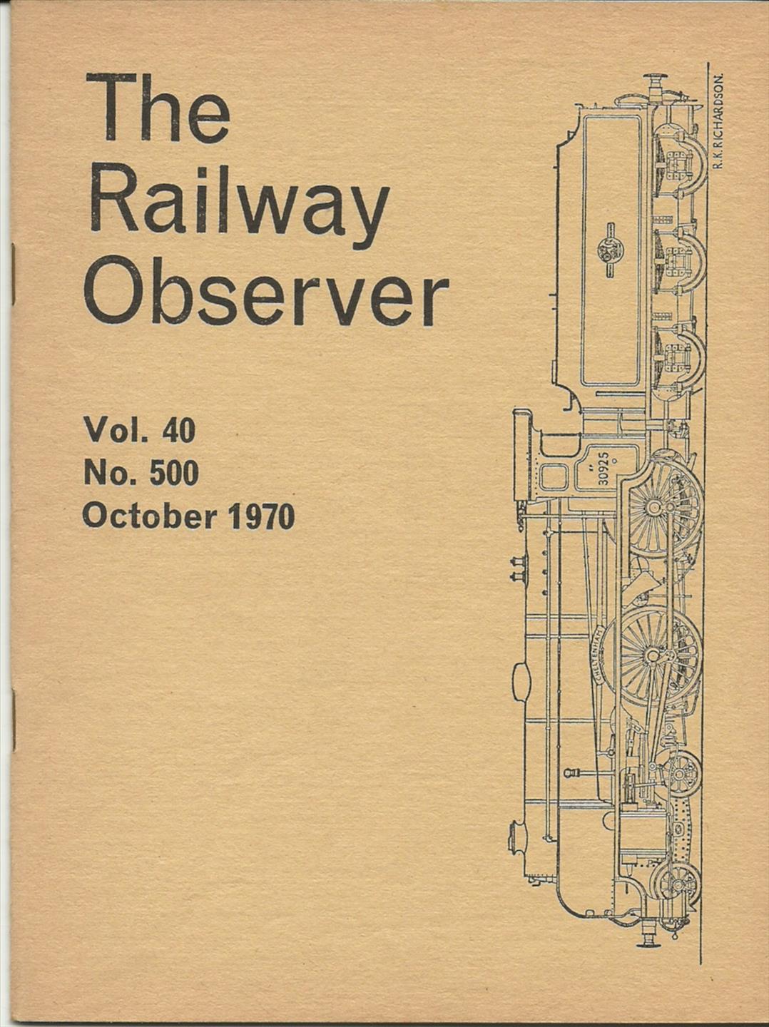 In January 1964 the front cover of RO was "cleaned up", removing lists of society officers and affiliated societies, with the line drawing enlarged and used sideways. The cover of "milestone" issue number 500 was selected as appropriate for this photo gallery since issue number 1000 of RO appeared in 2012. R.K. Richardson